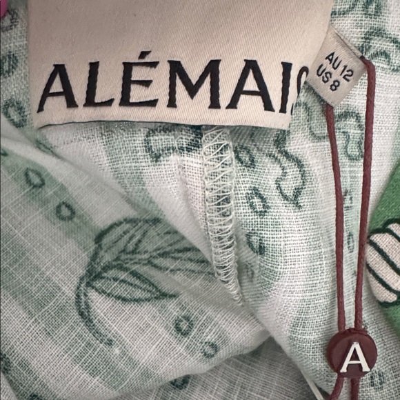 NWT ALEMAIS Lula Beaded Fringe-Trim Shirtdress Size 8 - Picture 9 of 14